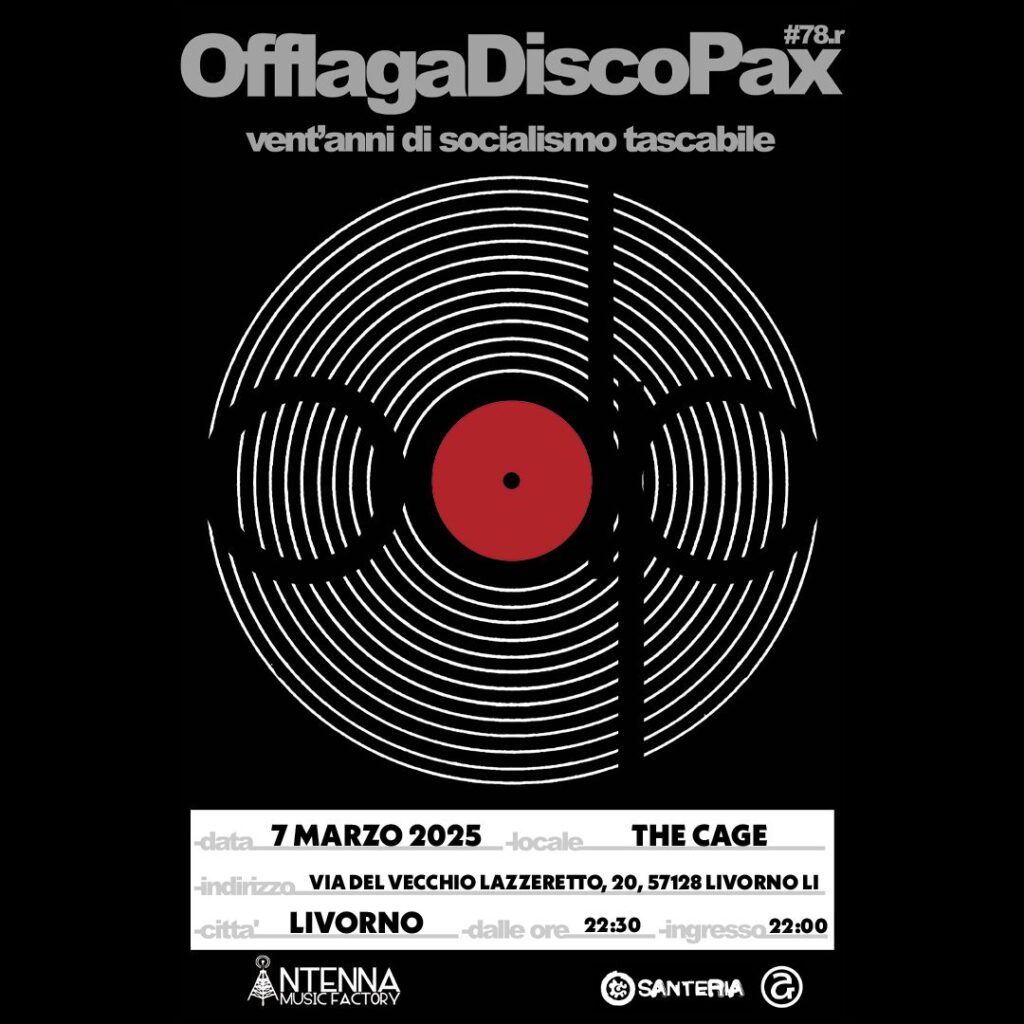 Offlaga Disco Pax The Cage locandina