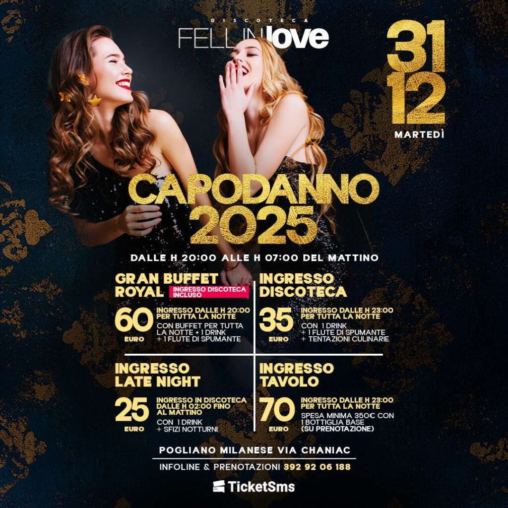 Capodanno Fell in love 2025 locandina